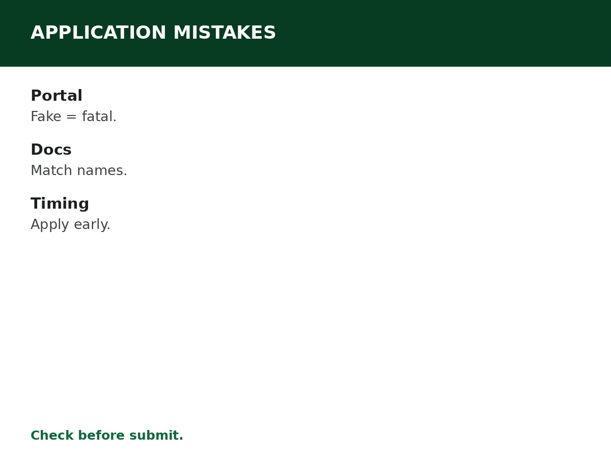 Common Government Recruitment Application Mistakes process graphic