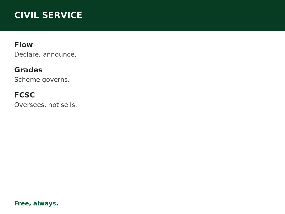 Federal Civil Service Recruitment Guide process graphic