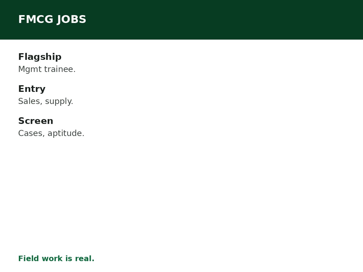 FMCG Graduate Jobs in Nigeria process graphic