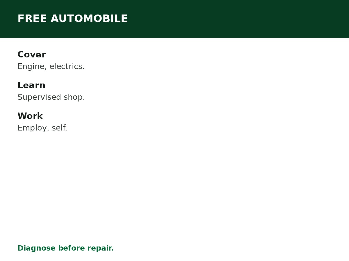 Free Automobile Training in Nigeria process graphic