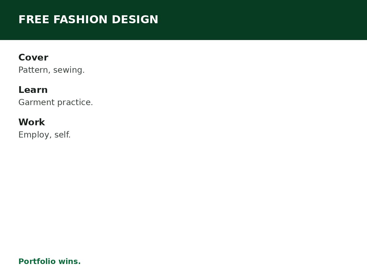 Free Fashion Design Training in Nigeria process graphic