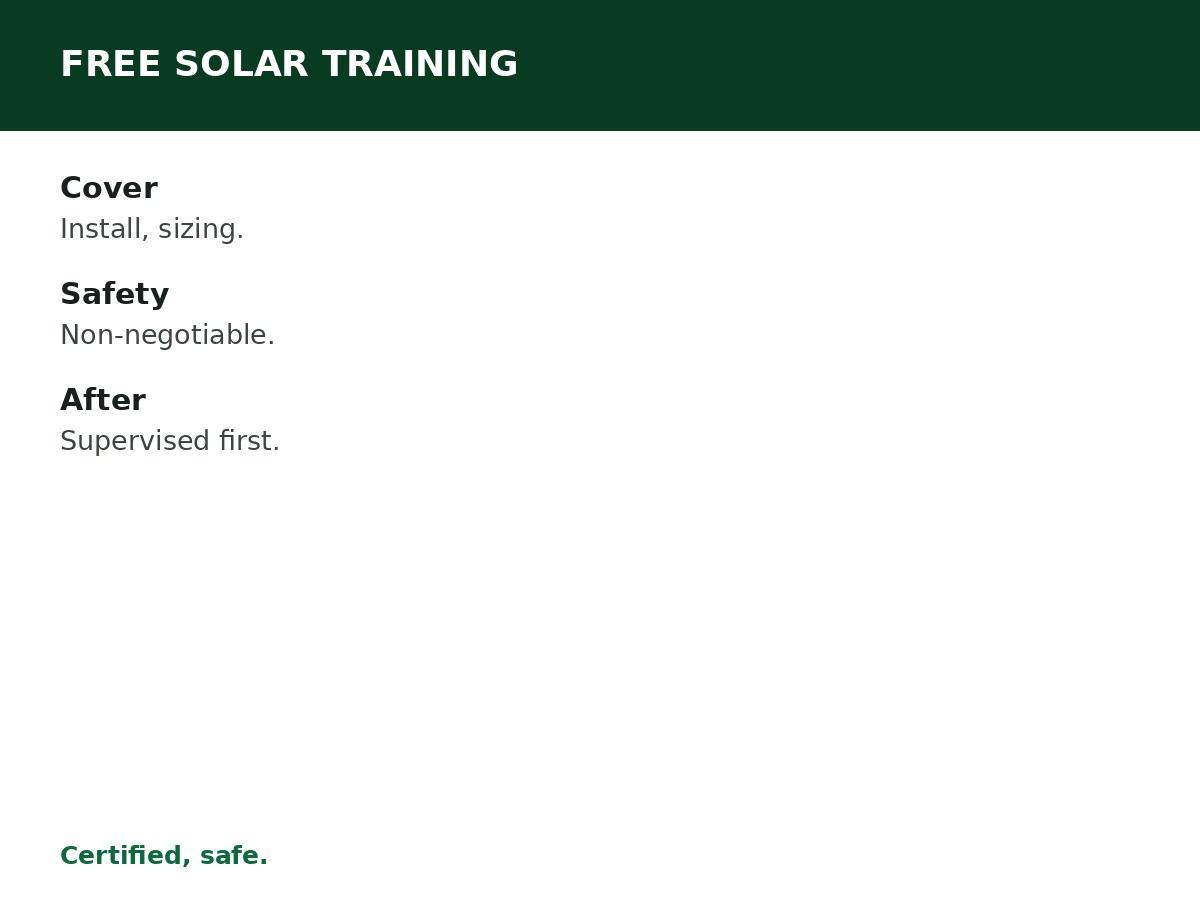 Free Solar Installation Training in Nigeria process graphic