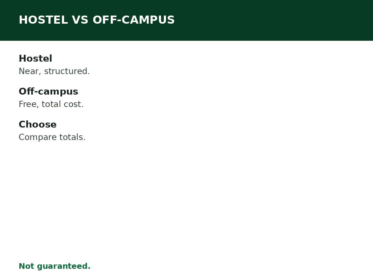 Hostel vs Off-Campus Accommodation process graphic