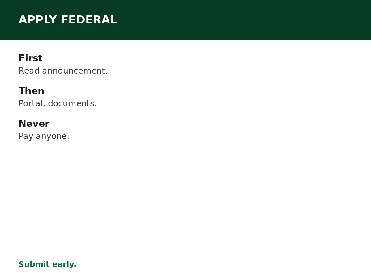 How to Apply for Federal Government Scholarship process graphic