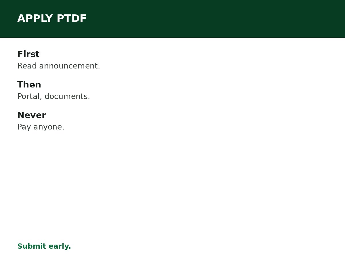 How to Apply for PTDF Scholarship process graphic