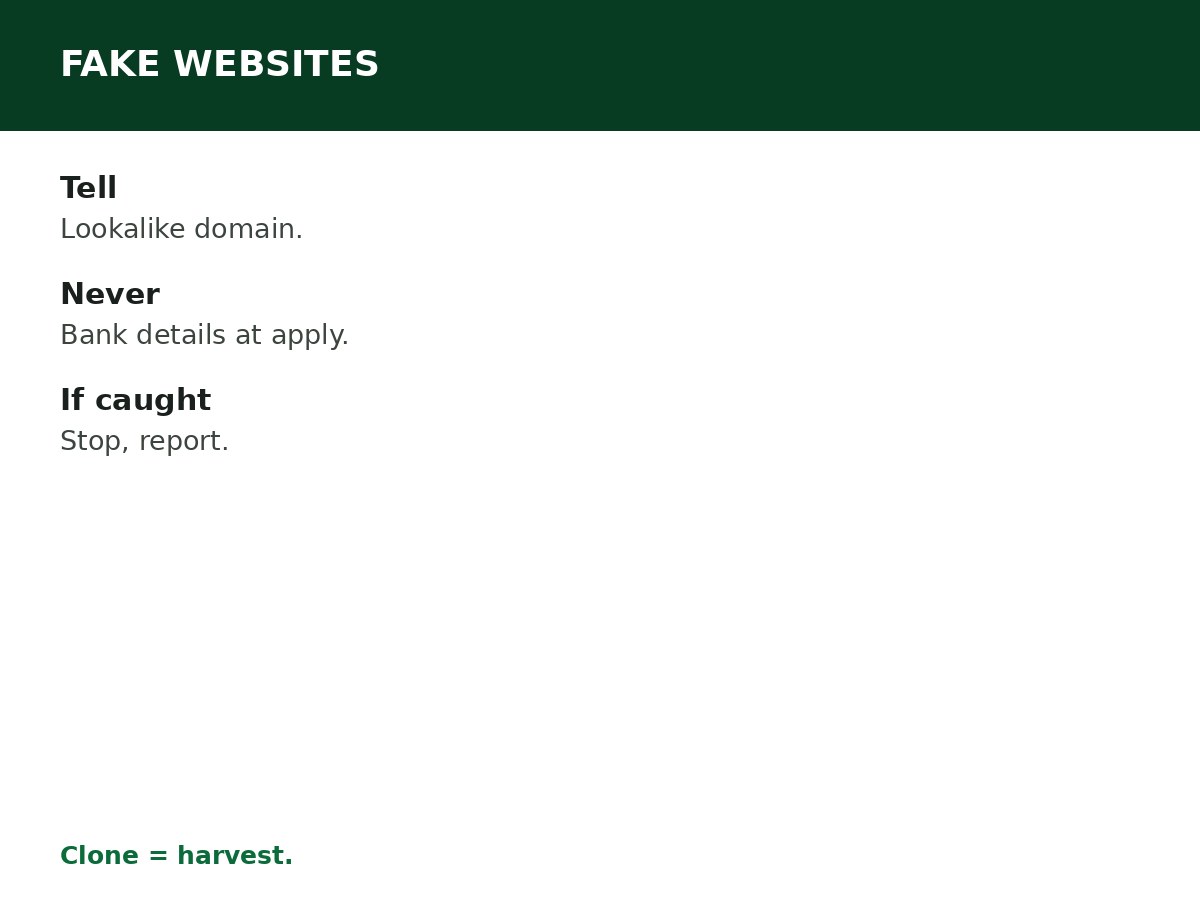How to Avoid Fake Recruitment Websites process graphic
