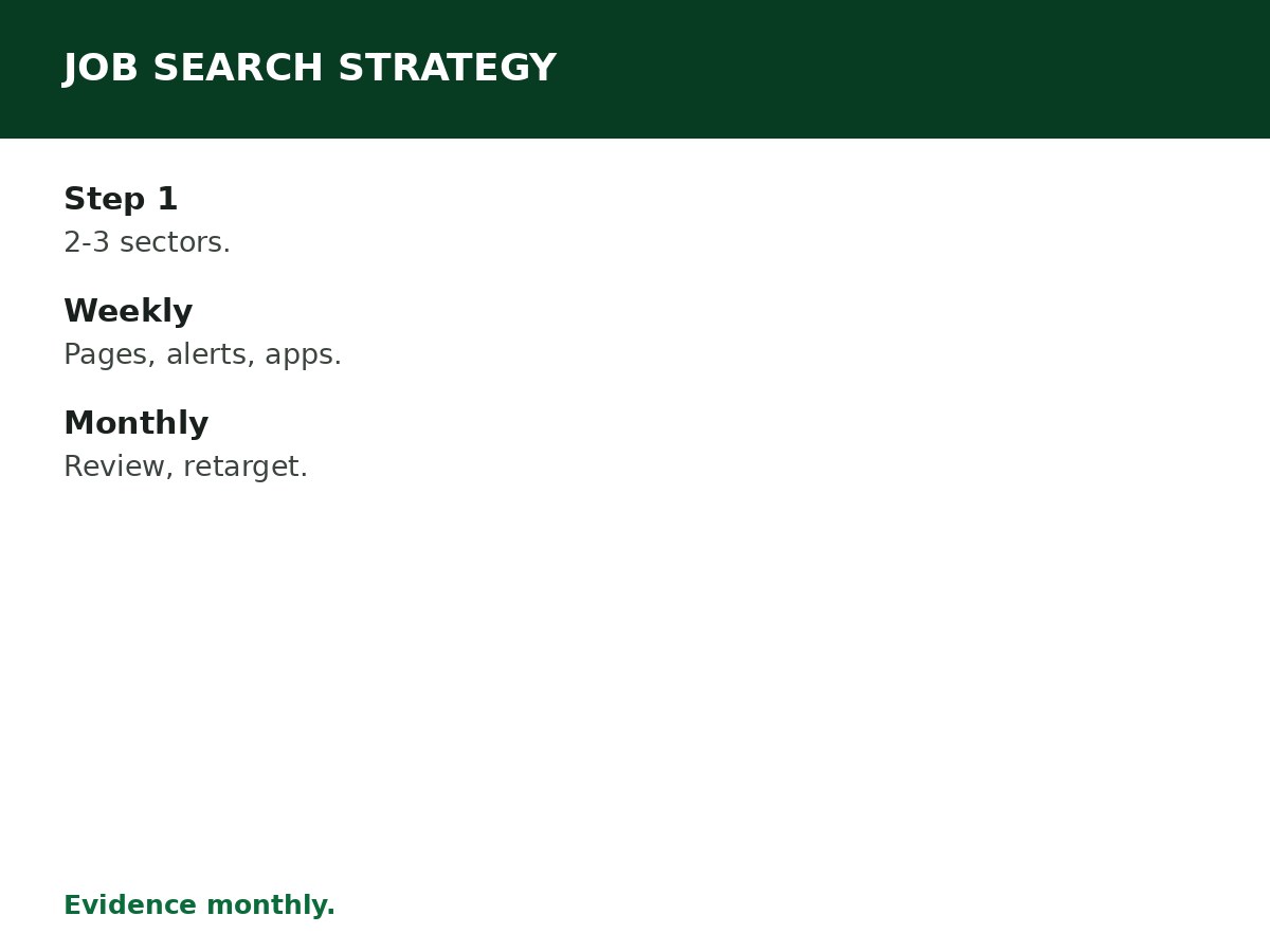 How to Build a Job Search Strategy process graphic