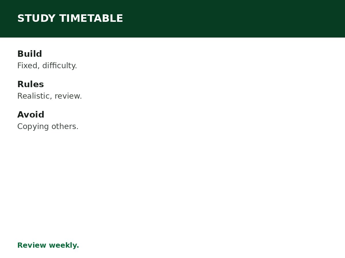 How to Create a University Study Timetable process graphic