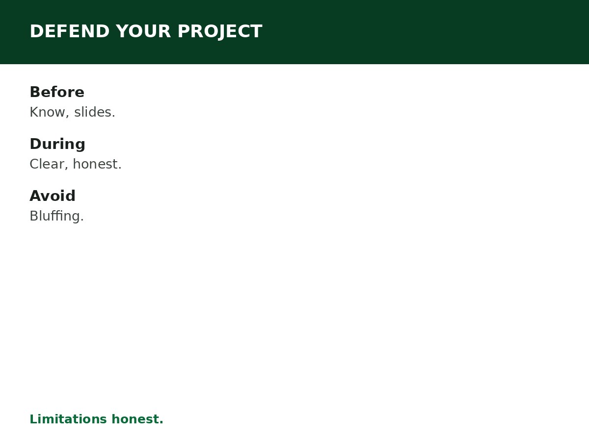 How to Defend a Final-Year Project process graphic