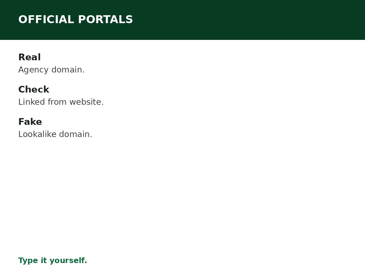 How to Identify Official Government Recruitment Portals process graphic