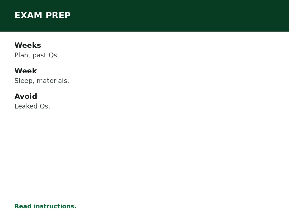 How to Prepare for University Exams process graphic
