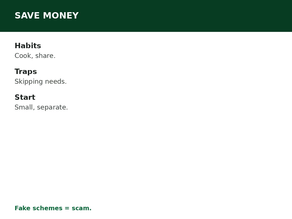 How to Save Money as a Student process graphic