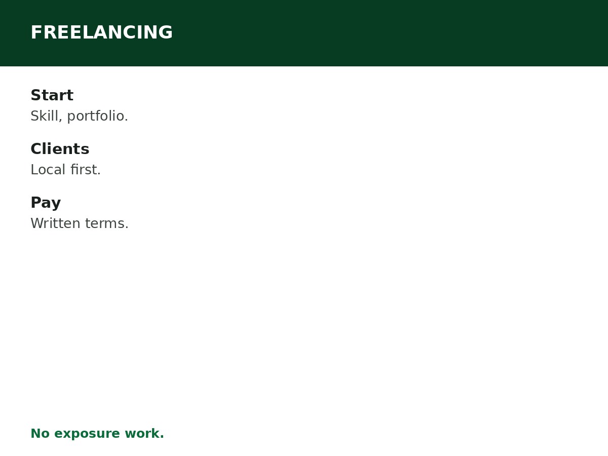 How to Start Freelancing in Nigeria process graphic