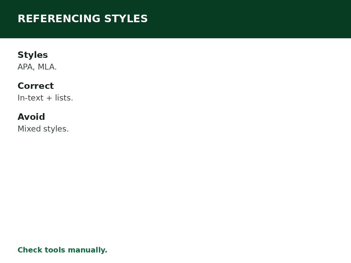 How to Use Referencing Styles Correctly process graphic