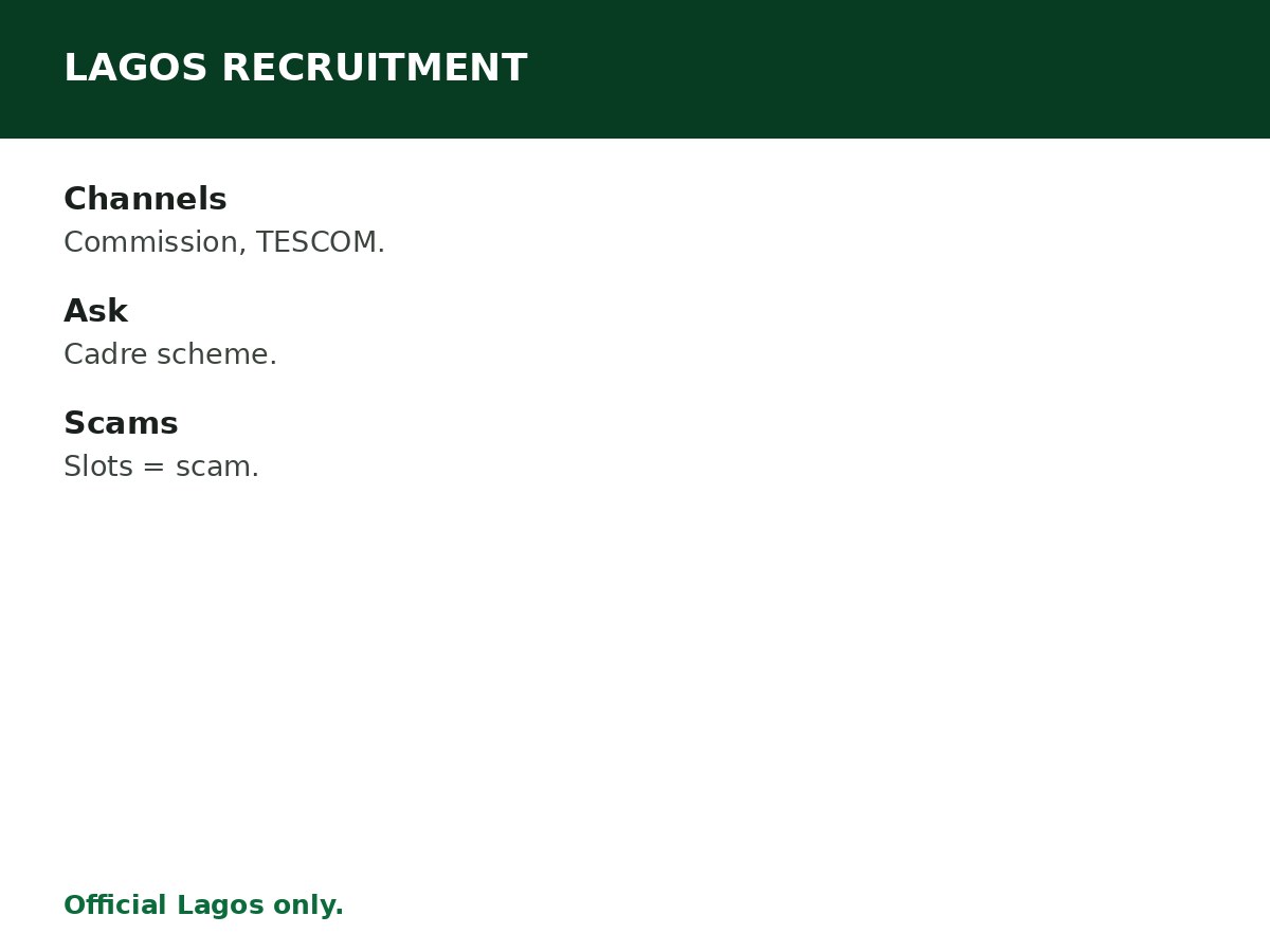 Lagos State Recruitment Guide process graphic