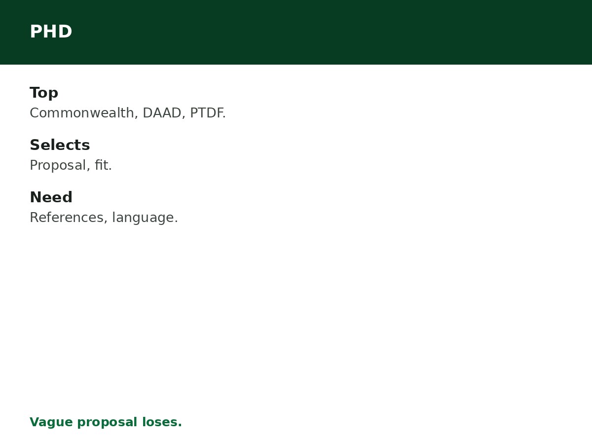 PhD Scholarships for Nigerians process graphic