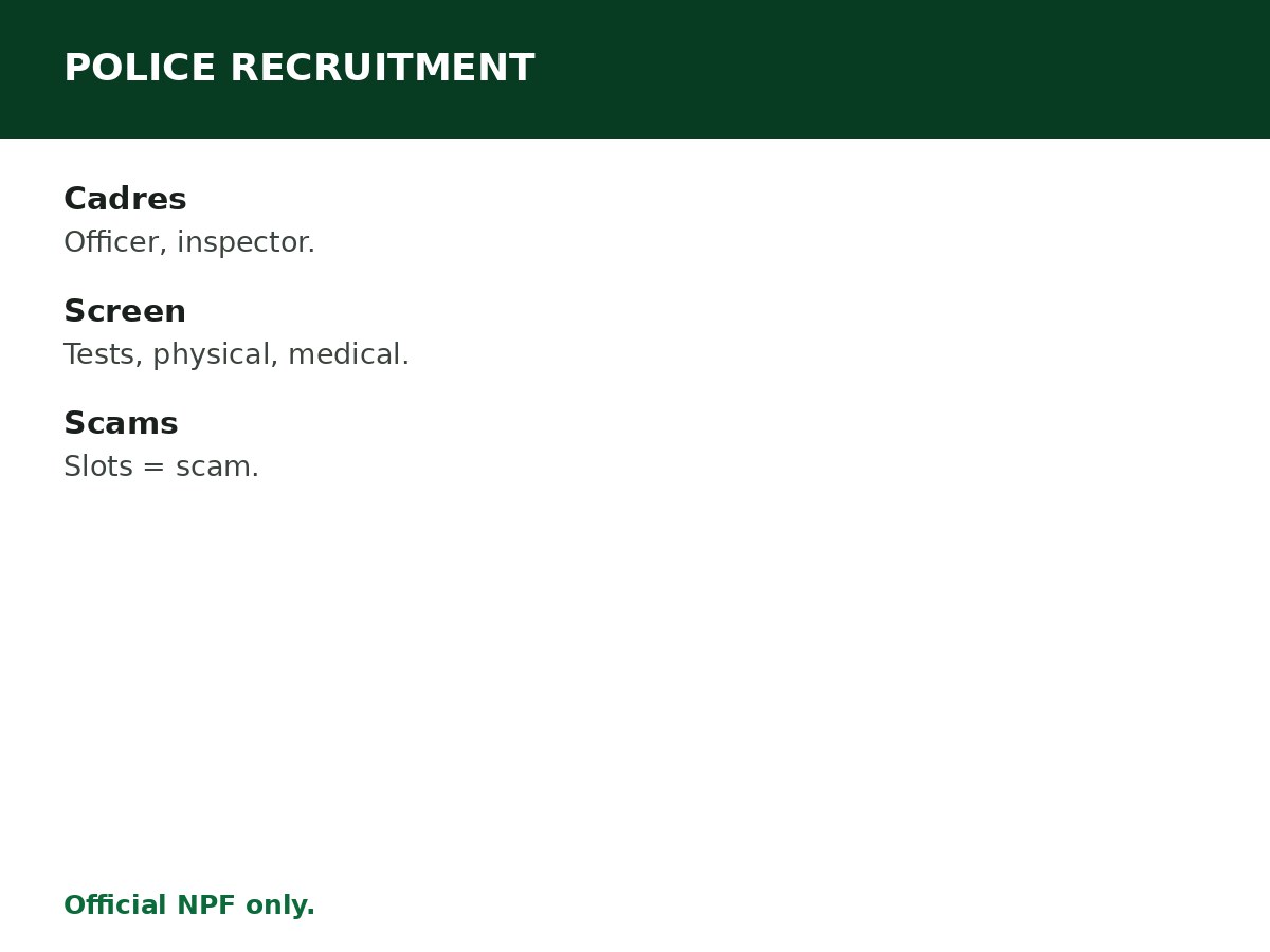 Police Recruitment Guide process graphic