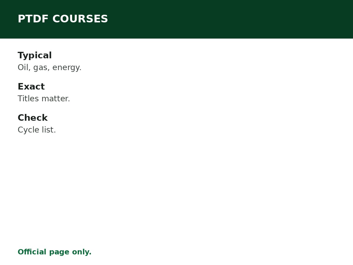 PTDF Scholarship Eligible Courses process graphic