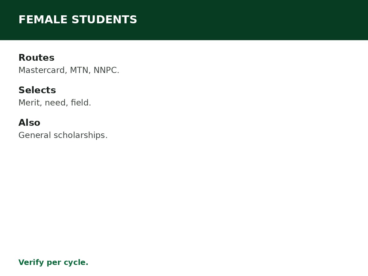 Scholarships for Female Students in Nigeria process graphic