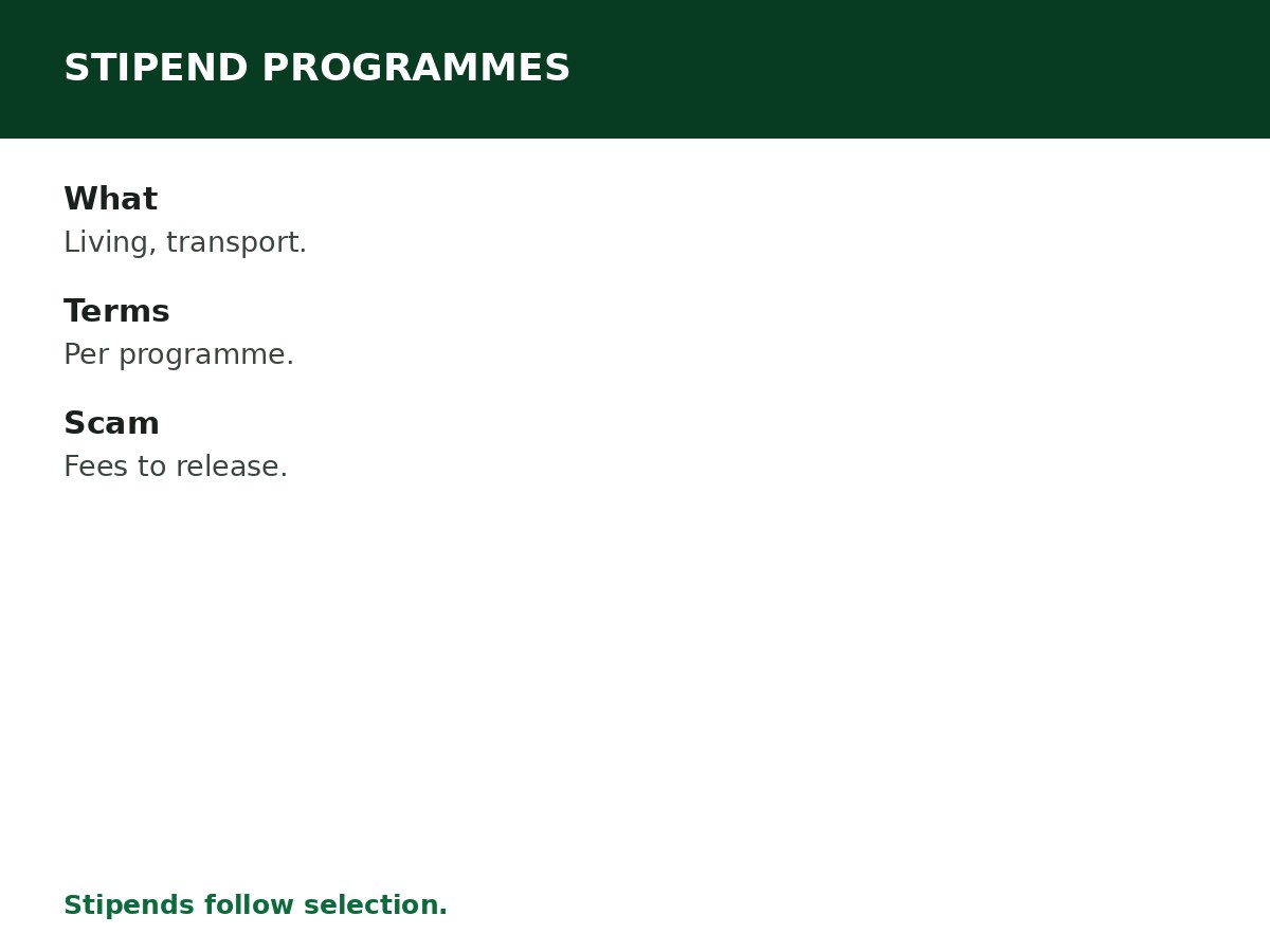 Training Programmes That Offer Stipends process graphic