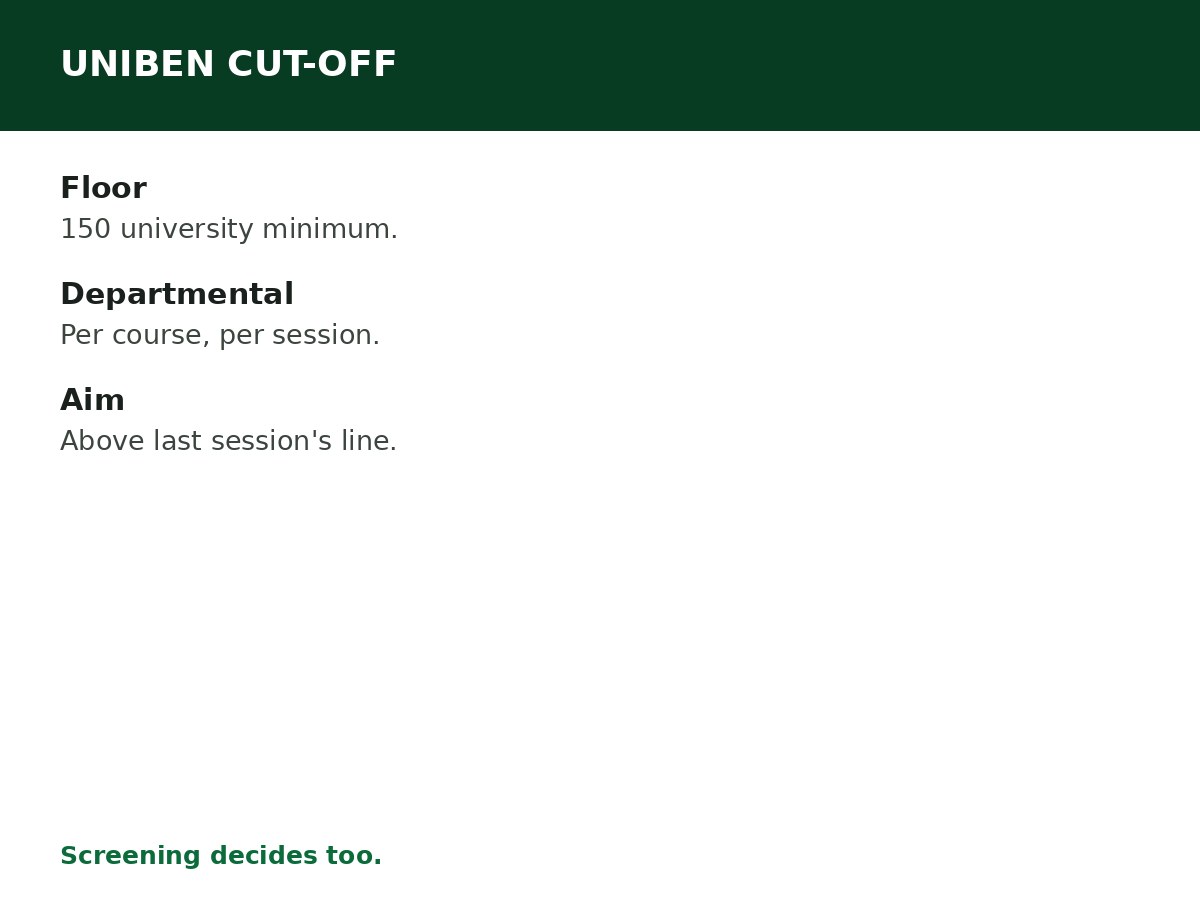 University of Benin (UNIBEN) Cut-Off Mark and Admission Guide process graphic